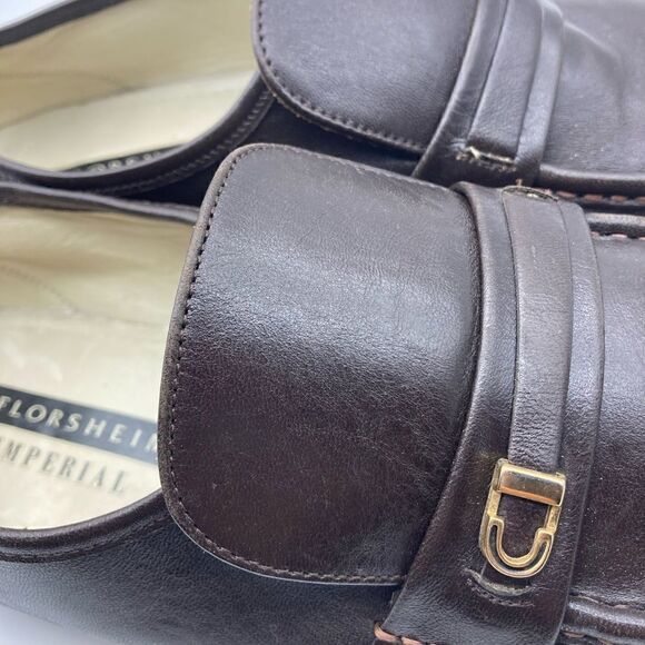 Florsheim Imperial Men’s Leather Loafers Size EU 45 US 12 Brown Color - Picture 2 of 9